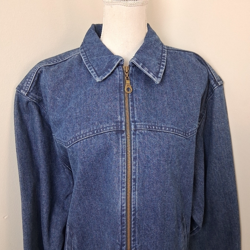 VTG Pendleton Aztec High Grade Western Wear Denim Jacket Size Large - Picture 8 of 10